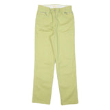 FAIR LADY Womens Jeans Yellow Cotton Blend Regular Straight Zip W27 L28 Stylish