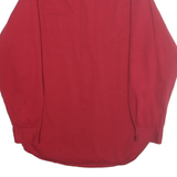 CITY JEANS Mens Red Shirt L Cotton Classic Button Pocket Casual