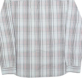 LEVI'S Mens White & Pink Checked Cotton Blend Shirt L Long Sleeve Casual