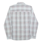 LEVI'S Mens White & Pink Checked Cotton Blend Shirt L Long Sleeve Casual