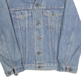 LEVI'S Mens Blue Cotton Denim Jacket XS Button Closure Classic Fit Plain