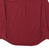 WRANGLER Mens Red Long Sleeve Cotton Blend Shirt L Button Down Casual