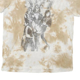 KISS Mens Beige Tie Dye Graphic T-Shirt L Short Sleeve Crew Neck Band