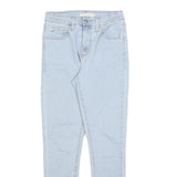 LEVI'S 721 Womens Jeans Blue Slim Skinny Denim Light W26 L28 Stretch Zip