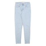 LEVI'S 721 Womens Jeans Blue Slim Skinny Denim Light W26 L28 Stretch Zip