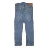 LEVI'S 505 Mens Jeans Blue Regular Straight Denim Light W37 L32 Classic Cotton