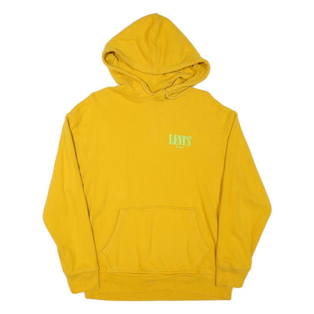 LEVI'S Mens Yellow Hoodie S Cotton Blend Pullover Casual Comfortable Style