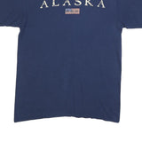 PRAIRIE MOUNTAIN Mens Blue Alaska Graphic T-Shirt M Short Sleeve Crew Neck