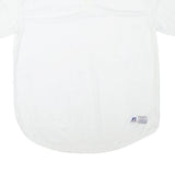 RUSSELL ATHLETIC Mens White Jersey L Short Sleeve V-Neck Sports Shirt