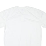 RUSSELL ATHLETIC Mens White Jersey L Short Sleeve V-Neck Sports Shirt