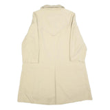 VALMELINE Womens Beige Cotton Button Jacket M Classic Fit Plain Stylish