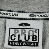 Blank Pro Club Sweatshirt - Large Grey Cotton Blend
