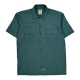 Dickies Short Sleeve Shirt - Medium Green Polyester Blend