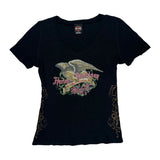 Harley Davidson Graphic T-Shirt - XL Black Cotton