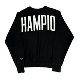 Reverse Weave Champion Spellout Sweatshirt - Small Black Cotton Blend