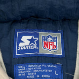 Dallas Cowboys Starter Football Windbreaker - Large Navy Nylon