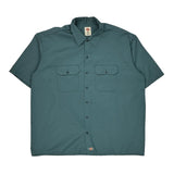 Dickies Short Sleeve Shirt - 2XL Green Polyester Blend