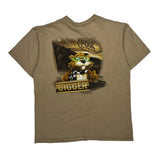 Fox Sports Chase Authentics Graphic T-Shirt - Large Beige Cotton