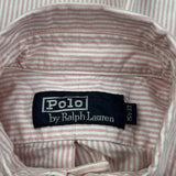 Polo By Ralph Lauren Striped Shirt - Medium Red Cotton