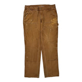 Carhartt Double Knee Carpenter Trousers - 34W 34L Brown Cotton