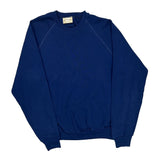 Made In USA Riders Blank Sweatshirt - Large Blue Cotton