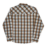 Wrangler Checked Shirt - XL Brown Cotton