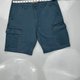 Wrangler Cargo Shorts - 36W 9L Blue Cotton