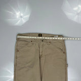 Lee Carpenter Trousers - 36W 30L Beige Cotton Blend