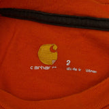 Age 2 Carhartt Graphic T-Shirt - 2XS Orange Cotton