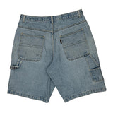 Vibes Jeans Baggy Denim Shorts - 36W 11L Light Wash Denim