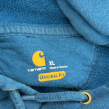 Original Fit Carhartt Spellout Hoodie - XL Blue Cotton
