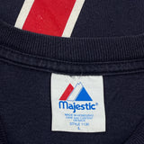 Braves Majestic Mlb T-Shirt - Large Navy Cotton