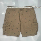 Old Navy Graphic Cargo Shorts - 36W 10L Khaki Cotton