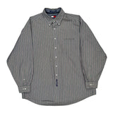 Tommy Hilfiger Striped Shirt - 2XL Grey Cotton