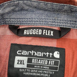 Carhartt Checked Short Sleeve Shirt - 2XL Brown Cotton