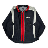 Sports Starter Windbreaker - Large Black Nylon