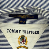 Vintage Tommy Hilfiger Striped Shirt - Large Blue Cotton