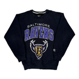 Baltimore Ravens Starter Nfl Sweatshirt - Large Black Cotton