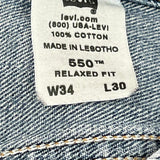 550 Levis Jeans - 34W 30L Blue Cotton