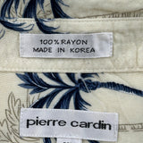 Pierre Cardin Hawaiian Shirt - XL Blue Viscose