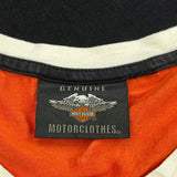Motorcycles Harley Davidson Graphic Long Sleeve T-Shirt - Large White Cotton