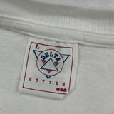Textiles Made In The USA 1790-1990 Delta T-Shirt - Large White Cotton