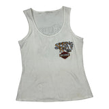 Spring Rally 2010 Harley Davidson Graphic Tank Top - Small White Cotton