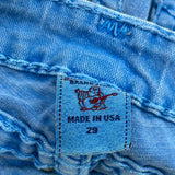 True Religion Denim Shorts - 28W US 0 Blue Denim