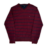 Tommy Hilfiger Striped Sweater - Medium Blue Cotton
