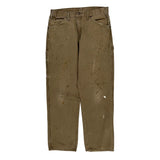 Dickies Carpenter Trousers - 32W 30L Brown Cotton