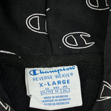 Reverse Weave Champion Hoodie - XL Black Cotton