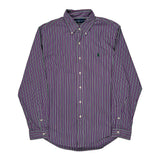Ralph Lauren Striped Shirt - Large Purple Cotton