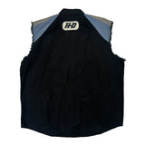 Genuine Motorclothes Harley Davidson Spellout Vest - 2XL Blue Cotton