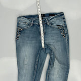 Earl Jeans Studded Jeans - 30W UK 8 Light Wash Cotton Blend